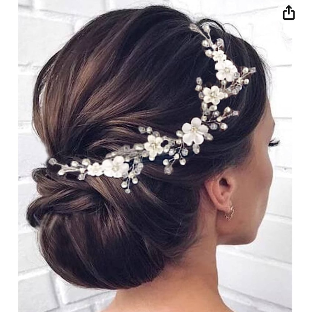 Two bridal hair vines